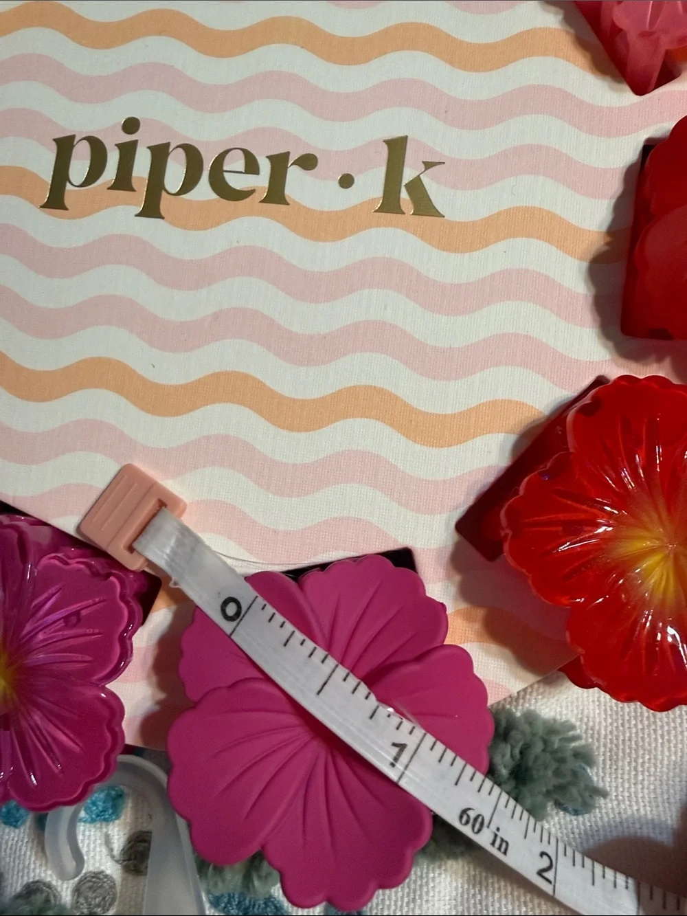 piper.k Bright Tropical Flower Hair Clips Set